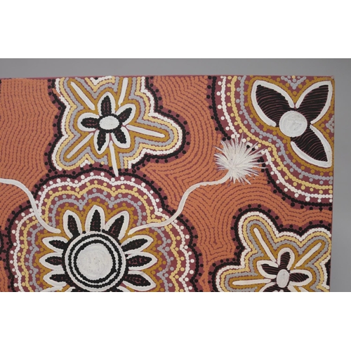 3089 - Brenda Lynch Nungari, Australian Aboriginal, oil on canvas, 51 cm 61 cm circa 1980's  Napperby stati... 