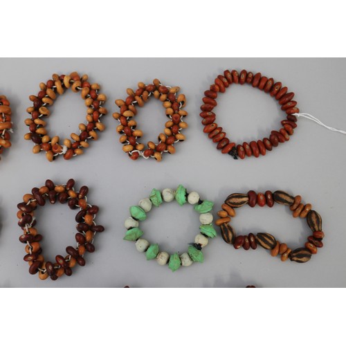 3097 - Eleven Australian Aboriginal bead bracelets (11) circa 1980's Napperby station