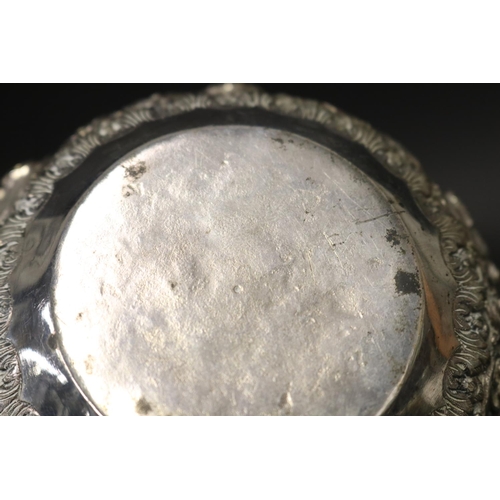 111 - Lot of five South East Asian silver bowls, approx 8cm H x 13cm Dia and smaller and approx 621 grams.... 