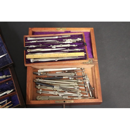 68 - Selection of architects drawing  instruments in boxes (2)