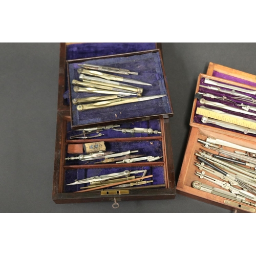 68 - Selection of architects drawing  instruments in boxes (2)