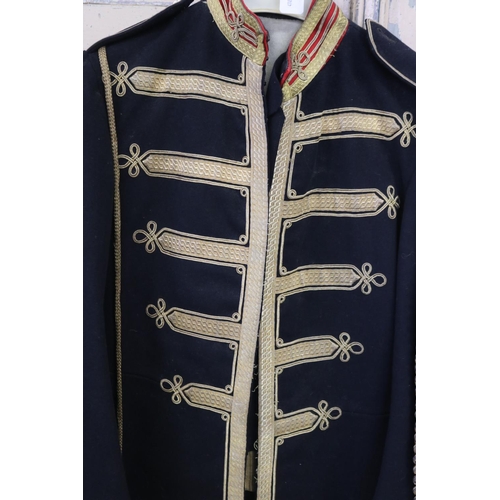 120 - Royal Artillery Bandsman Tunic, dark navy blue wool tunic with white frogging decoration to the fron... 