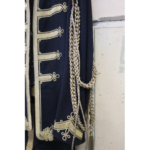 120 - Royal Artillery Bandsman Tunic, dark navy blue wool tunic with white frogging decoration to the fron... 