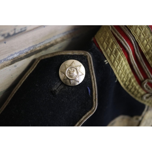 120 - Royal Artillery Bandsman Tunic, dark navy blue wool tunic with white frogging decoration to the fron... 