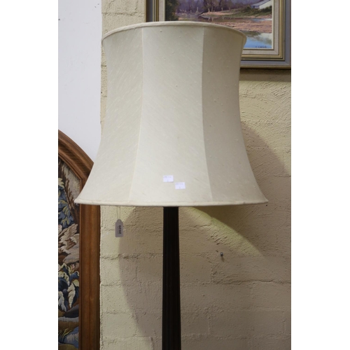 291 - Vintage tall carved and fluted standard lamp, approx 190cm H