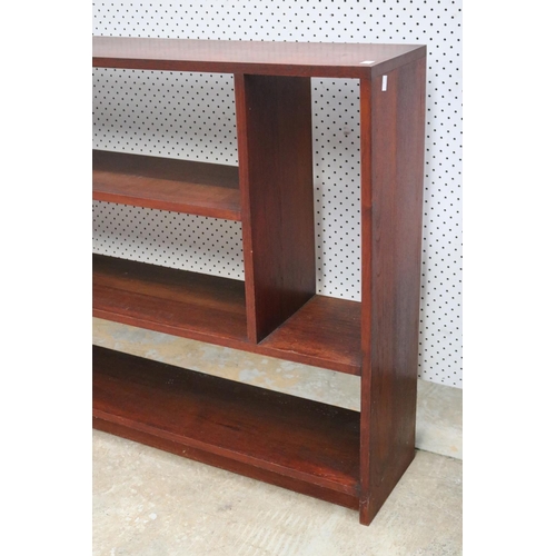 276 - Vintage open shelf bookcase, approx 86cm H x 147cm W x 25cm D