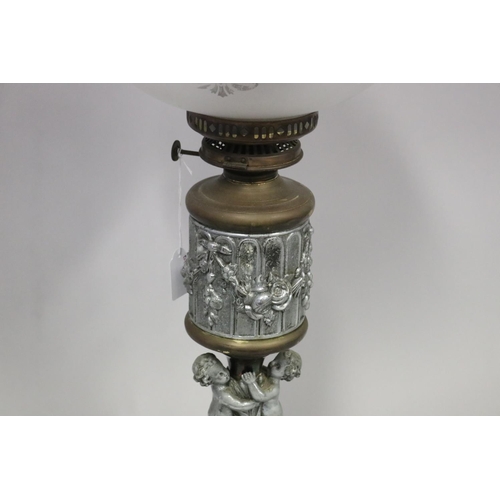 288 - Antique figural lamp, approx 70cm H
