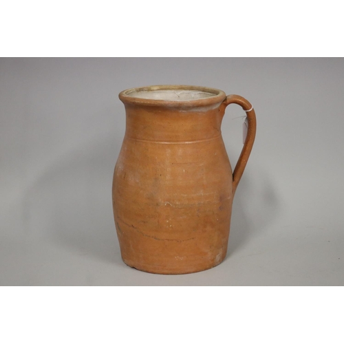 367 - Large antique French stoneware jug, approx 29cm H