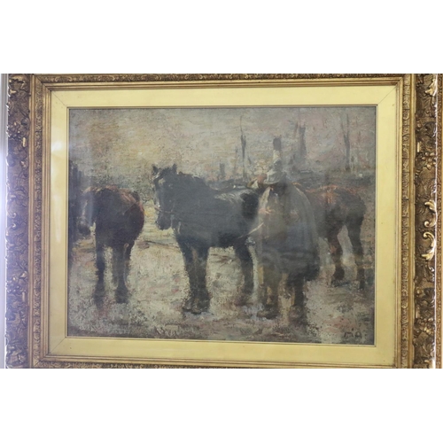 407 - Harry Fidler, British, 1856 - 1935, untitled, oil on canvas, signed lower right, picture approx 39.5... 