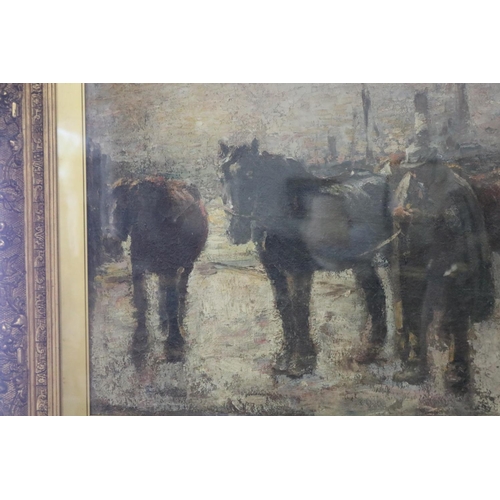 407 - Harry Fidler, British, 1856 - 1935, untitled, oil on canvas, signed lower right, picture approx 39.5... 