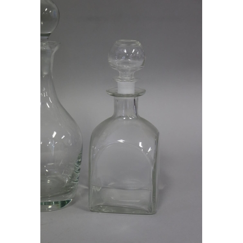 279 - Assortment of decanters in various conditions, approx 32cm H and shorter. Provenance: Directly from ... 