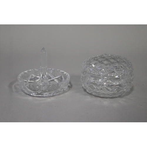 283 - Dressing table crystal set and a Royal Doulton bowl, approx 9cm H x 20cm Dia and smaller. Provenance... 