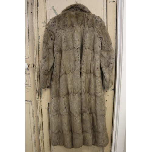 397 - Vintage rabbit fur 3/4 coat, unknown size
