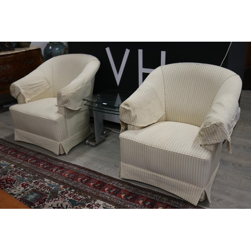 354 - Pair of modern tub armchairs (2) Provenance: Directly from the Hordern Family