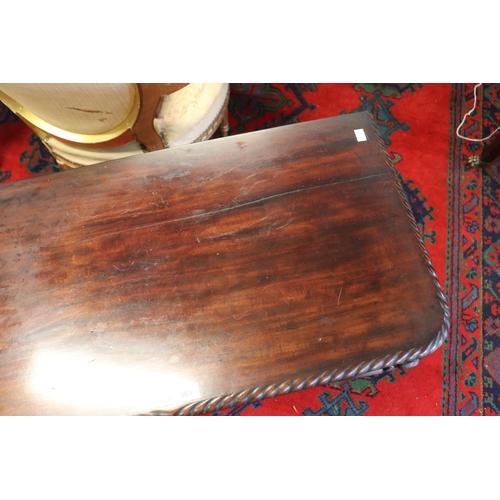 383 - Antique cedar fold over card table, approx 71cm H x 86cm W x 42cm D folded