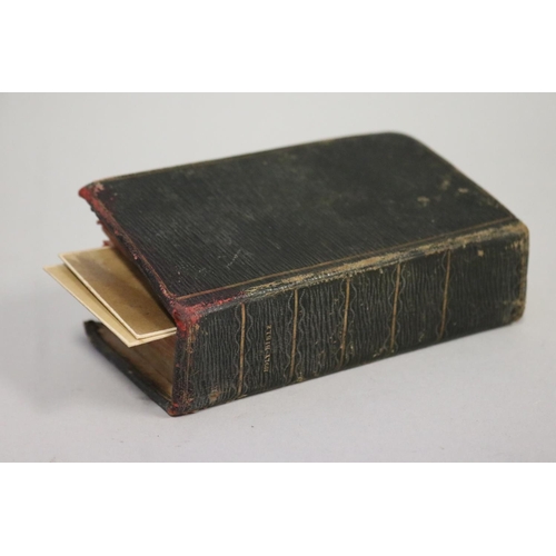 92 - The personal pocket Bible of Samuel Marsden, written in the front pages 