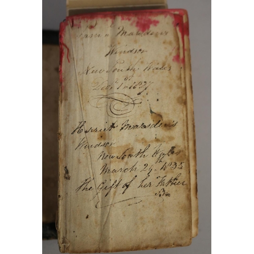 92 - The personal pocket Bible of Samuel Marsden, written in the front pages 