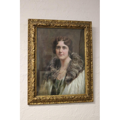 87 - Frank C. King, portrait of Mrs. Viola Sydney Hordern, oil on canvas, signed lower left. Mrs. Viola H... 