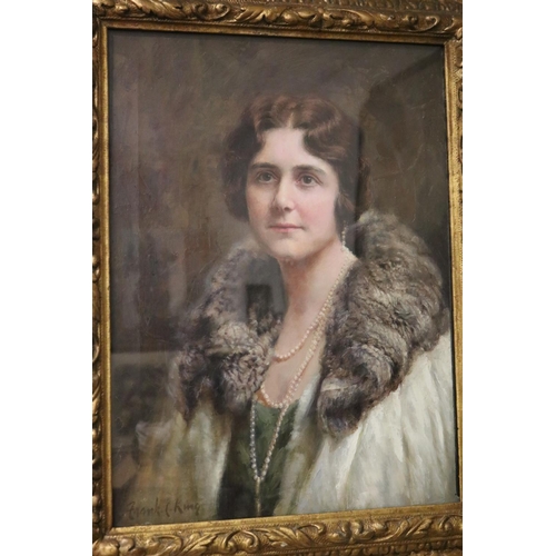 87 - Frank C. King, portrait of Mrs. Viola Sydney Hordern, oil on canvas, signed lower left. Mrs. Viola H... 