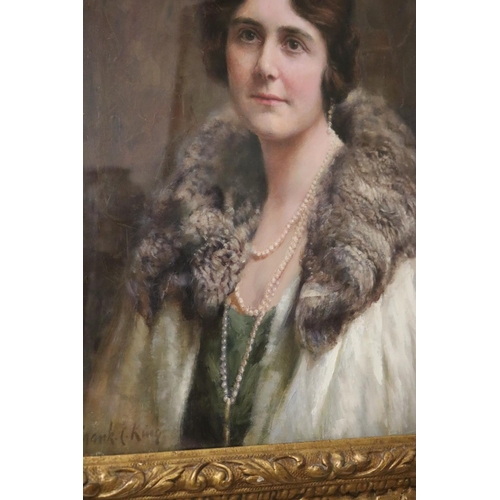 87 - Frank C. King, portrait of Mrs. Viola Sydney Hordern, oil on canvas, signed lower left. Mrs. Viola H... 