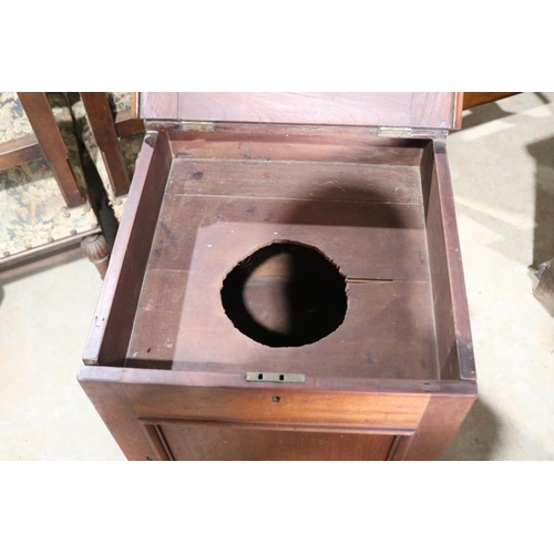 172 - Antique Australian cedar lift top pedestal wash stand, approx 76cm H x 53cm W x 55cm D