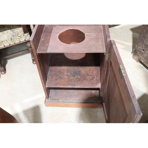 172 - Antique Australian cedar lift top pedestal wash stand, approx 76cm H x 53cm W x 55cm D