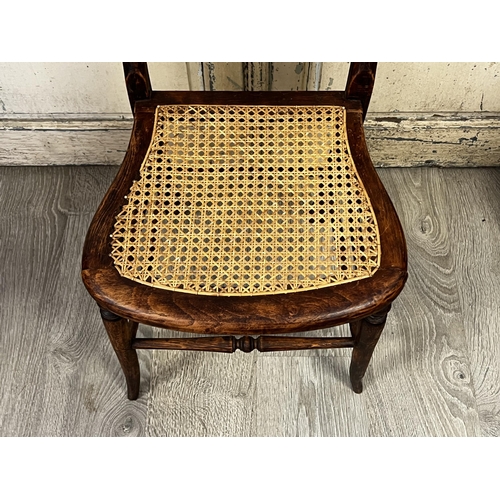 327 - Antique caned seat cottage chair