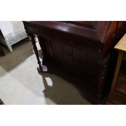 334 - Mahogany bureau desk, approx 105cm W x 48cm D x 124cm H