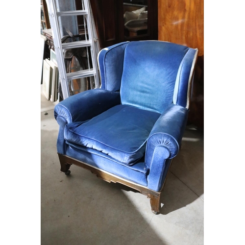 345 - English Chinese design wing lounge armchair