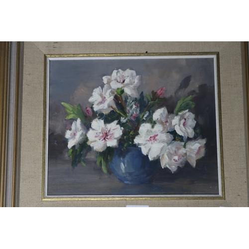 20 - Helina Forbes, still life, oil on board, signed lower right, approx 24cm x 29cm