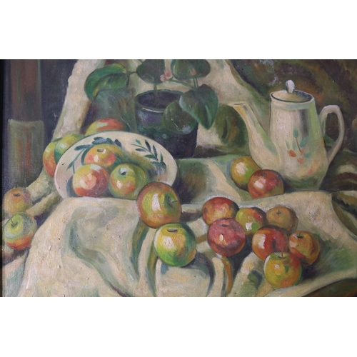 89 - H Pinto- Still life, oil on canvas, signed lower right, approx 49cm x 59cm