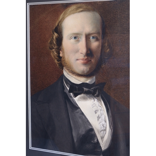 109 - Antique Portrait of a gent, approx 53cm x 38cm