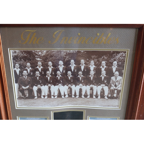 138 - Memorabilia - Wine rack / shelf with a signed Centenary Vintage Pot 1979, approx 73cm H x 75cm W x 2... 