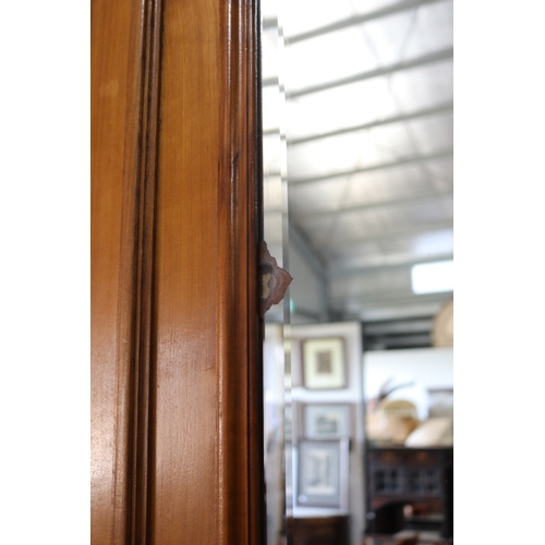 148 - Antique French Louis Phillipe cherry wood two door armoire, approx 248cm H x 133cm W x56cm D