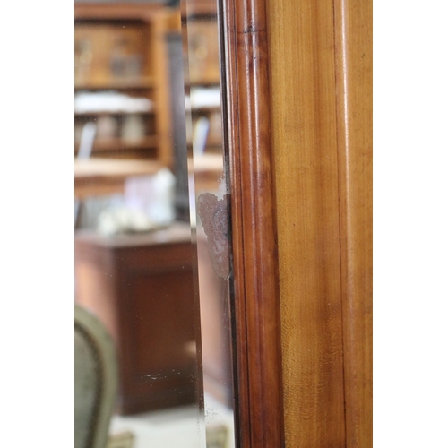 148 - Antique French Louis Phillipe cherry wood two door armoire, approx 248cm H x 133cm W x56cm D