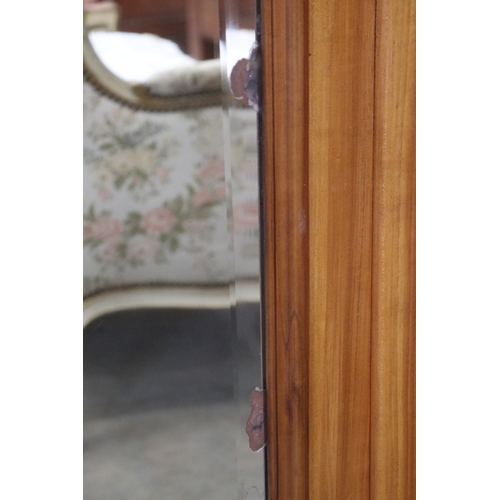 148 - Antique French Louis Phillipe cherry wood two door armoire, approx 248cm H x 133cm W x56cm D