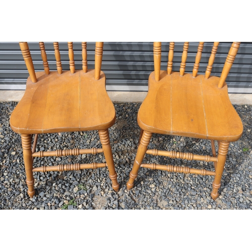63 - Pair of Australian spindle back kangaroo cottage chairs (2)