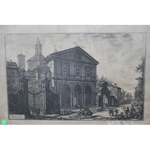 310 - Giovanni Battista Piranesi, Italian, 1720–1778, large engraving, Veduta della Basilica di S. Sebasti... 