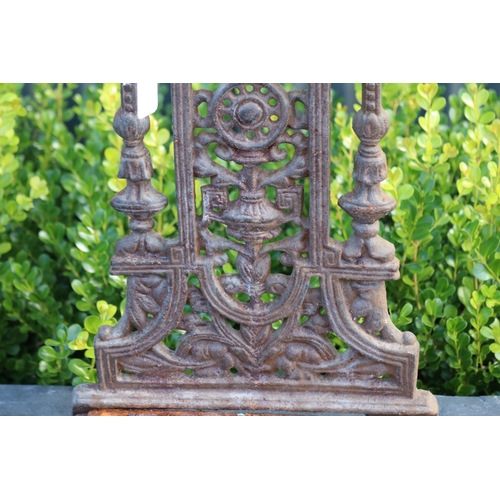 326 - Antique French cast iron umbrella stand, approx 57cm H x 39cm W