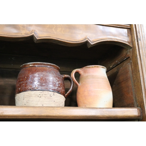 372 - Antique French terracotta & pottery jugs, approx 18cm H and shorter (4)