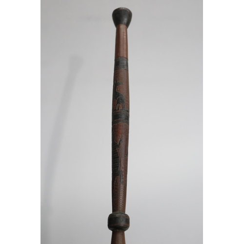 733 - Australian motif walking stick, approx 94cm L