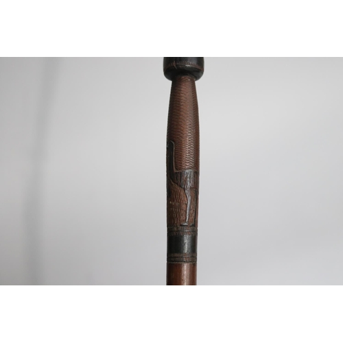 733 - Australian motif walking stick, approx 94cm L