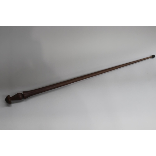 734 - Walking stick with mushroom handle, approx 87cm L