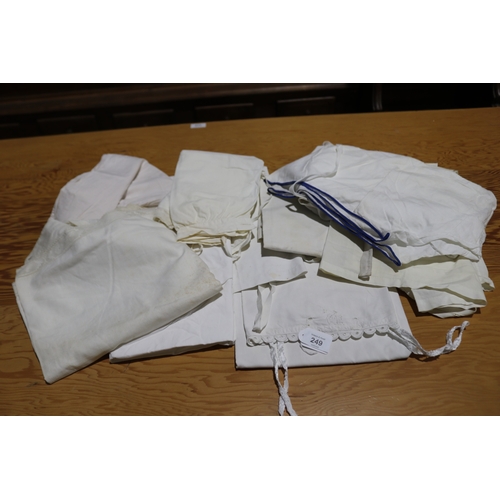 249 - Ten French antique and vintage undergarments, mostly nighties Please note no measurements for this l... 