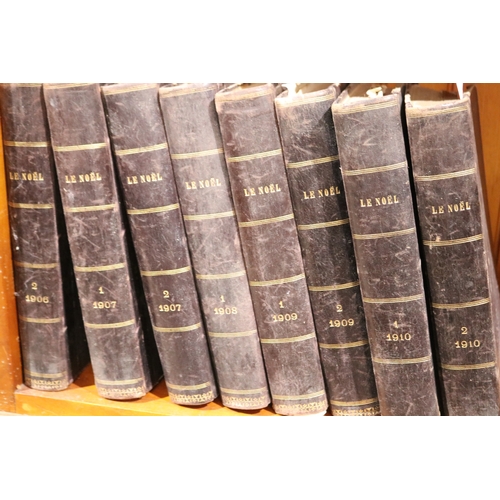 259 - Eight editions of antique French books titled Le Noel, leather spines (8)