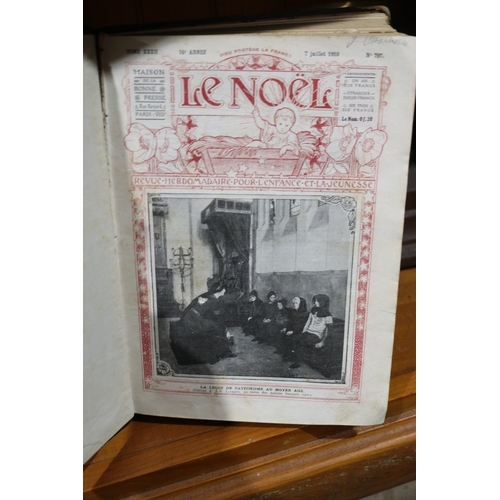 259 - Eight editions of antique French books titled Le Noel, leather spines (8)