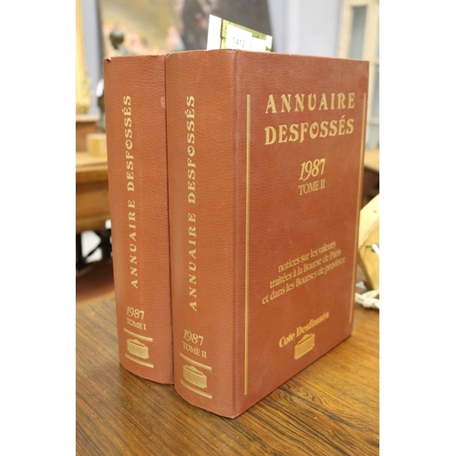 742 - Two volumes, Annuaire Des Sosses 1 & 2, approx 30.5cm H x 22cm L x 8cm W (2)