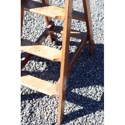 305 - Vintage C Kennett shop step ladder, approx 101cm H