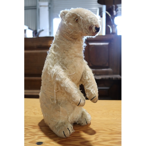 740 - Vintage Deans Rag Book Mother Polar bear Ivy, no cub c1950 (made to commemorate the birth of London ... 