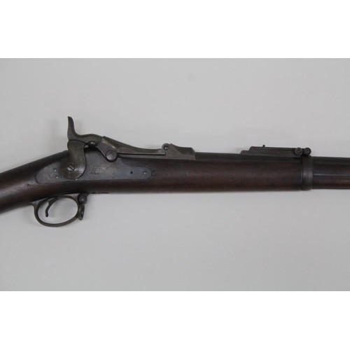 772 - USA Military Springfield Trapdoor Rifle In .45/70 Calibre. 132 Cm. Overall With 83 Cm Barrel. Full S... 